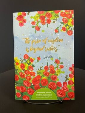 WISDOM Inspirational Journal  - Red Flower Garden Print